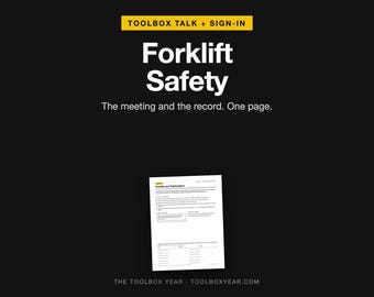 Forklift Safety Talk with Sign-In Sheet (PDF)