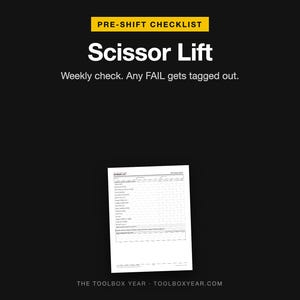 Scissor Lift Inspection Checklist | Weekly Pre-Shift Equipment Log (PDF Download)