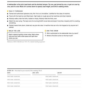Forklift Safety Talk with Sign-In Sheet (PDF) image 3