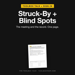 Struck-By Safety Talk: Swing Radius Blind Spots, Sign-In Sheet (PDF) image 1