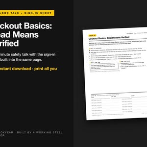 Lockout Tagout Toolbox Talk with Sign-In Sheet (PDF) image 2