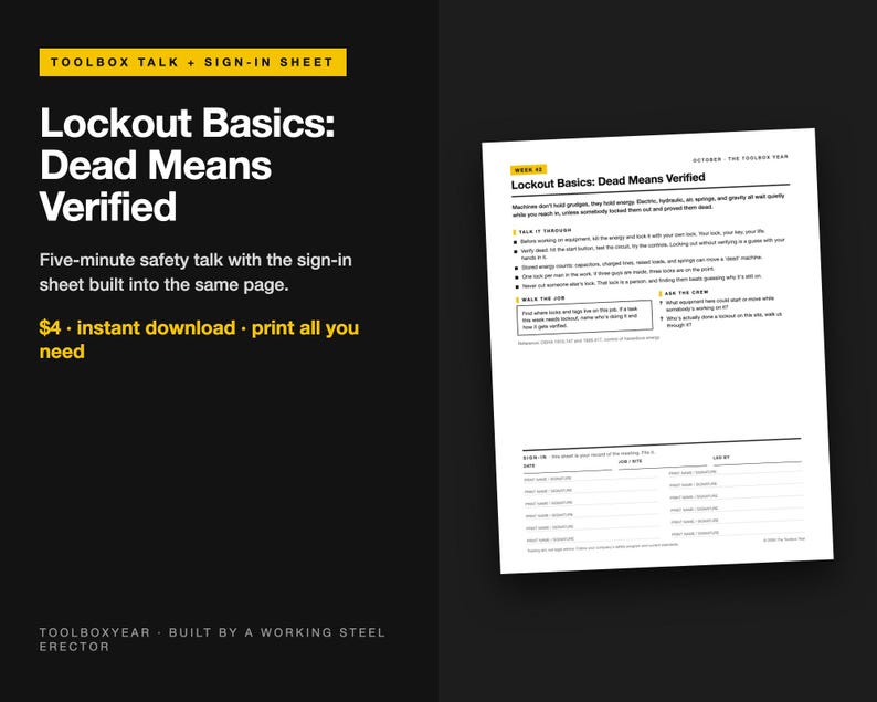 Lockout Tagout Toolbox Talk with Sign-In Sheet (PDF) image 2