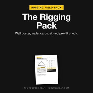 Rigging Chart Pack: Crane Hand Signals Poster, Sling Angle Chart, Wallet Cards, Pre-Lift Checklist (PDF)