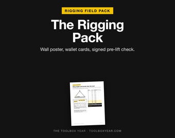Rigging Chart Pack: Crane Hand Signals Poster, Sling Angle Chart, Wallet Cards, Pre-Lift Checklist (PDF)