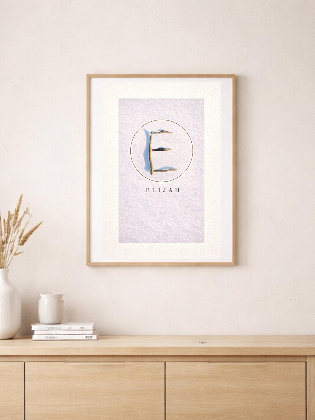 ELIJAH, Personalized Name Poster, Custom Baby Name Art, Driftwood ...