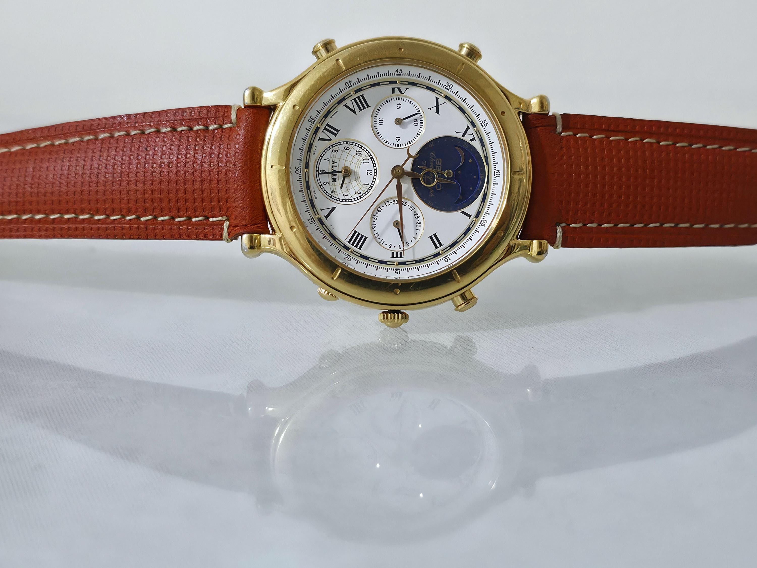 Rare Seiko Age of Discovery 7T36-7A10 Moonphase Chronograph