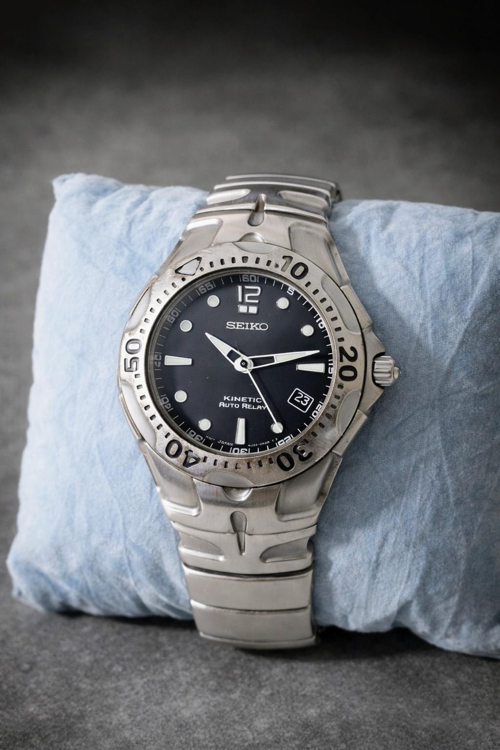 Seiko Kinetic Auto Relay 5J22-0A50 Dive Watch, Rare Vintage