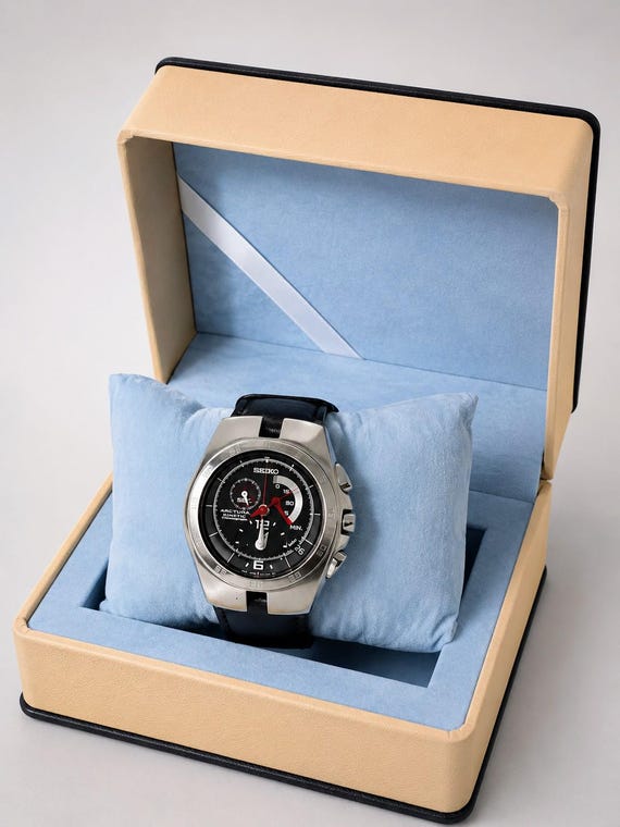 Seiko Men's Watch, Vintage Arctura Kinetic Chronograph 7L22-0AA0