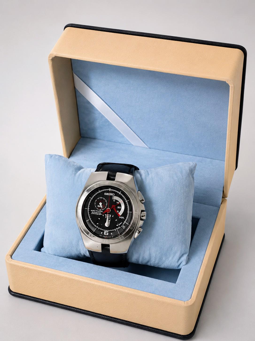 Seiko Men's Watch, Vintage Arctura Kinetic Chronograph 7L22-0AA0