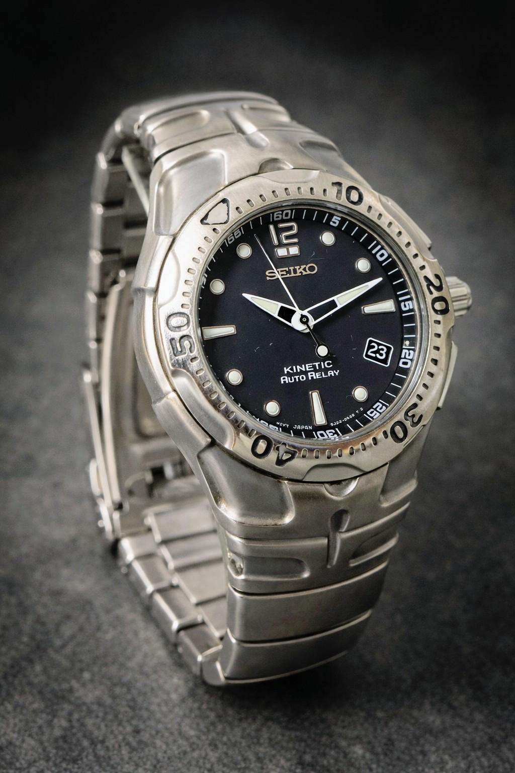 Seiko Kinetic Auto Relay 5J22-0A50 Dive Watch, Rare Vintage
