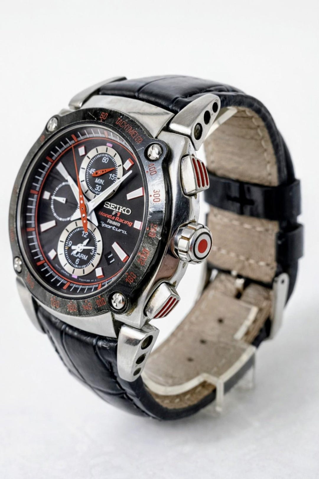 Seiko Racing Wstch Rare Vintage Seiko Sportura Honda Racing F1 Chronograph Watch 7T62-0GR0 ...