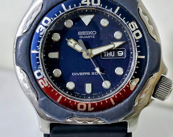 Rare Vintage Classic Watch Seiko 7N36-6A0A Scuba Diver's 200m