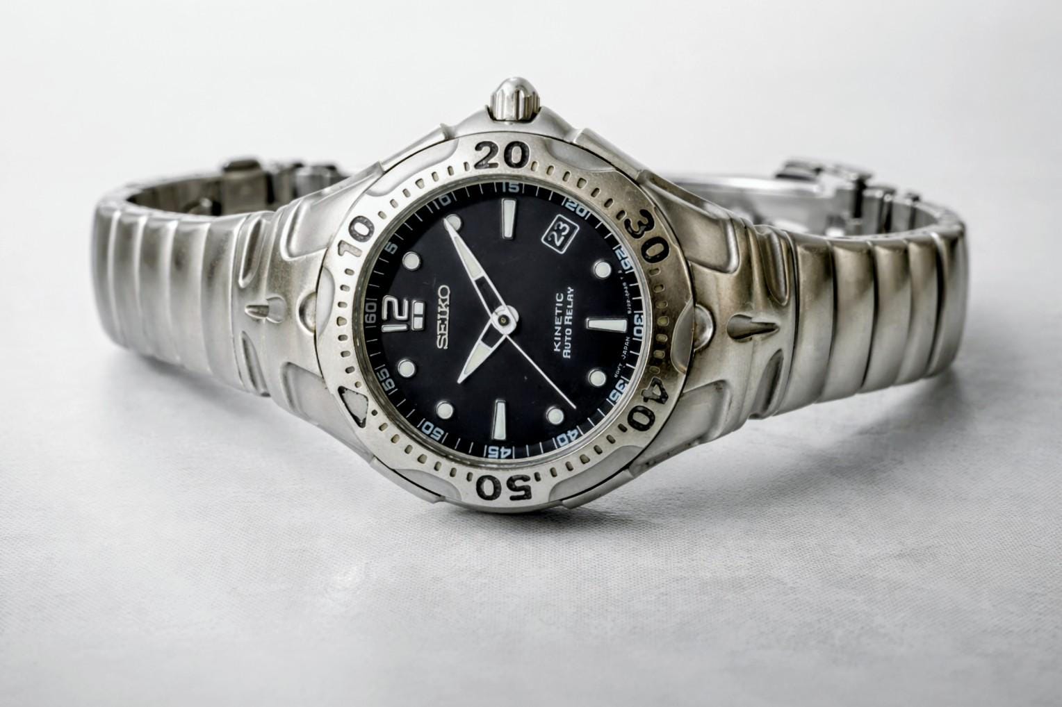 Seiko Kinetic Auto Relay 5J22-0A50 Dive Watch, Rare Vintage