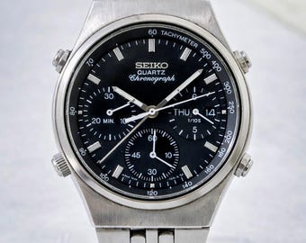 Rare SEIKO Spirit 7T32-6000 Alarm Chronograph | Twin Quartz High