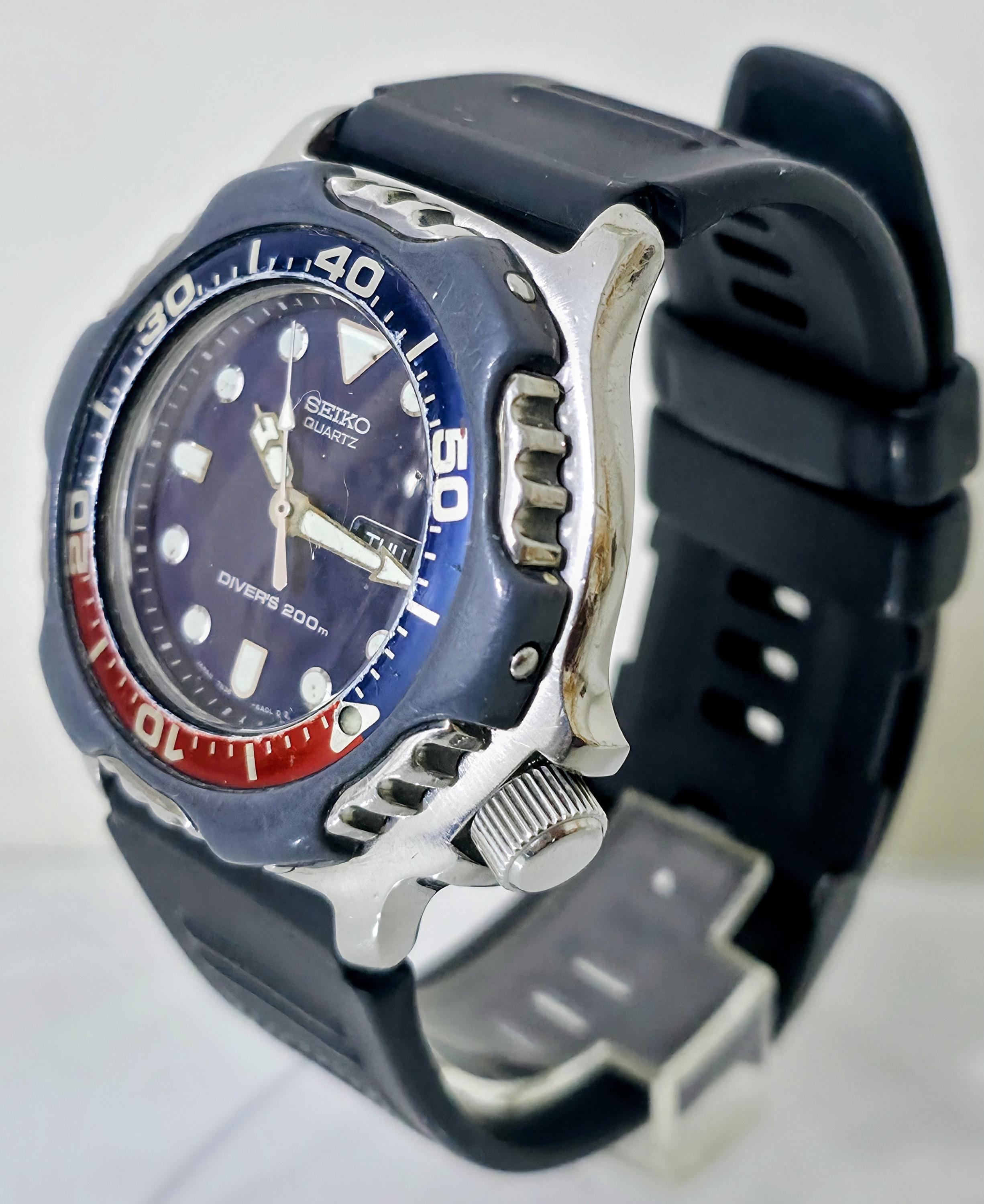 Rare Vintage Classic Watch Seiko 7N36-6A0A Scuba Diver's 200m