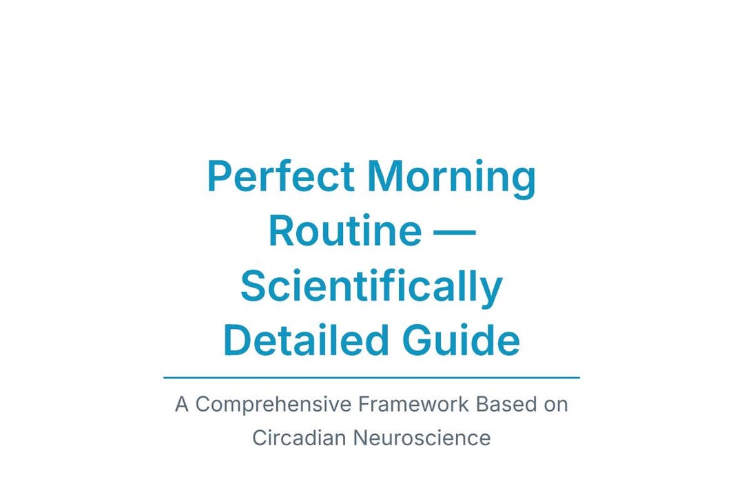 Science In Morning Routine Science-based Morning Routine Guide β Optimize Sleep & Energy (digital ...
