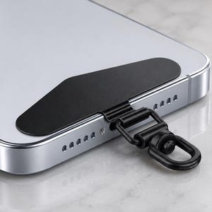 Obrotowa metalowa zakładka do telefonu o 360°, uniwersalna smycz do telefonu, złącze zabezpieczające przed upadkiem ze stali nierdzewnej
