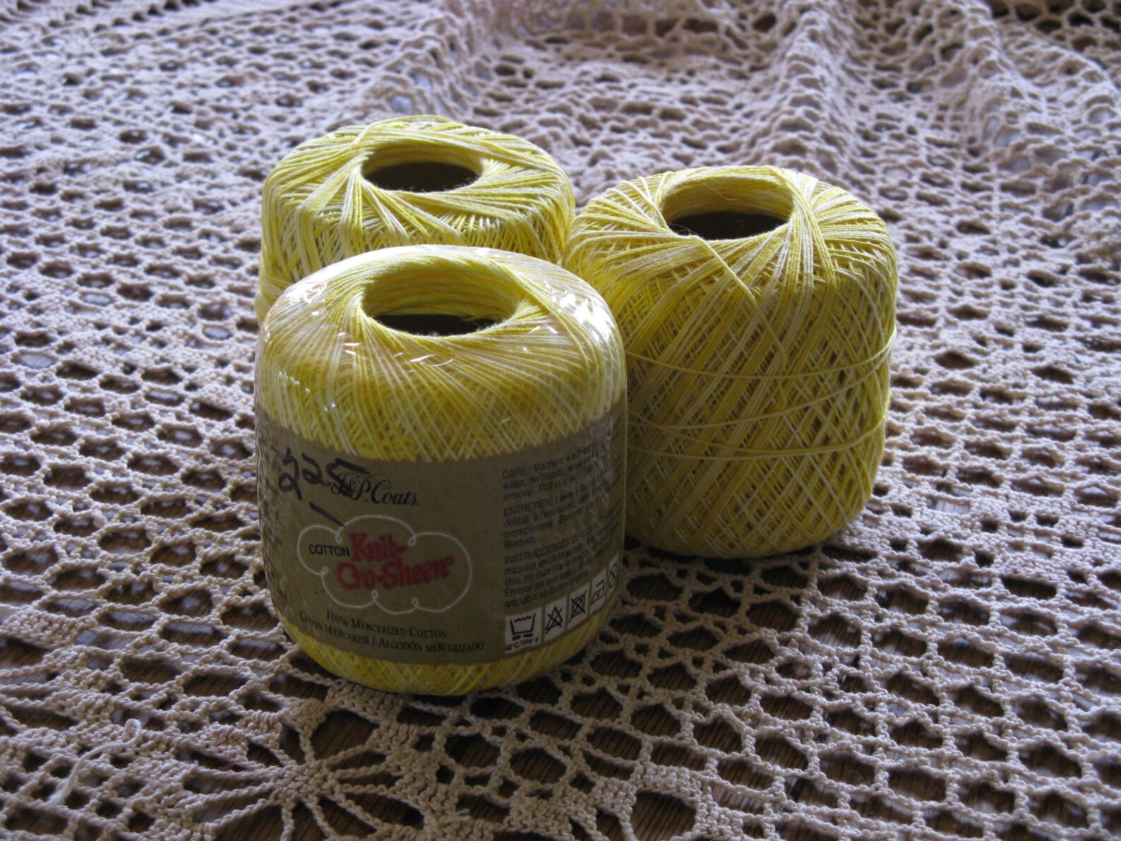 Variegated Yellow Crochet Thread Mercerized Cotton Knit Cro Etsy