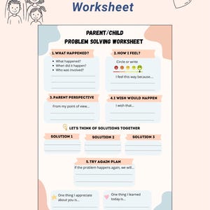Eltern-Kind-Arbeitsblatt zur Problemlösung, Tool für die Kommunikation mit der Familie (PDF)