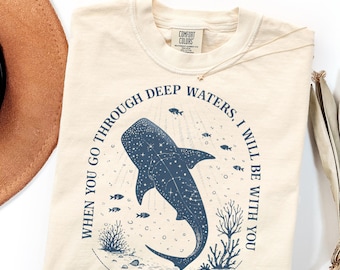 Comfort Colors Christian Shirt Isaiah 432 Whale Shark Faith Gift Minimalist Coastal
