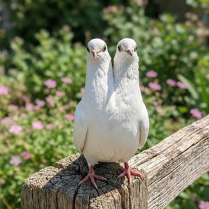 Real Double Headed White Pigeon | Bicephalic Taxidermy Bird | Rogue Taxidermy Art | Gothic Home Decor | Oddities and Curiosities