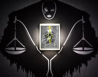 Lampe ombre anime Hiromi Higuruma Judgeman, applique murale déco JJK (160 x 120 x 120 mm)