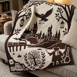 Wizard Crochet Pattern | Overlay Mosaic Crochet Blanket | Fantasy Afghan Graphghan PDF | Magic Throw Digital Download