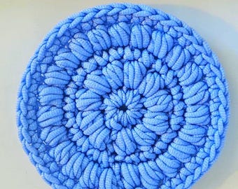 Bloem gehaakt rond scrubby – kies je kleur, herbruikbare vaatwasmachine