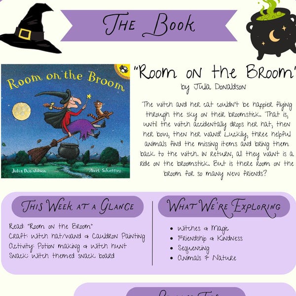 Room on the Broom Toddler Activities | Storybook Club Guide