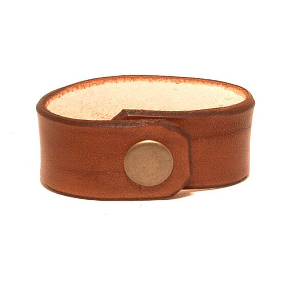 Items Similar To Plain Thick Leather Bracelet Cuff On