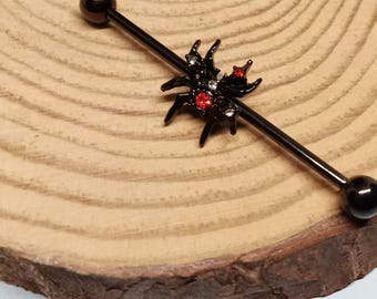 Barra industrial Spider de 14G, piercing industrial, joyería, pendiente industrial, piercing de barra, piercing, regalo para ella