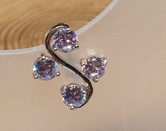 Surgical Steel S  Belly Ring, 14G Dangle Navel Piercing Jewelry ,Zircon  Bell Botton