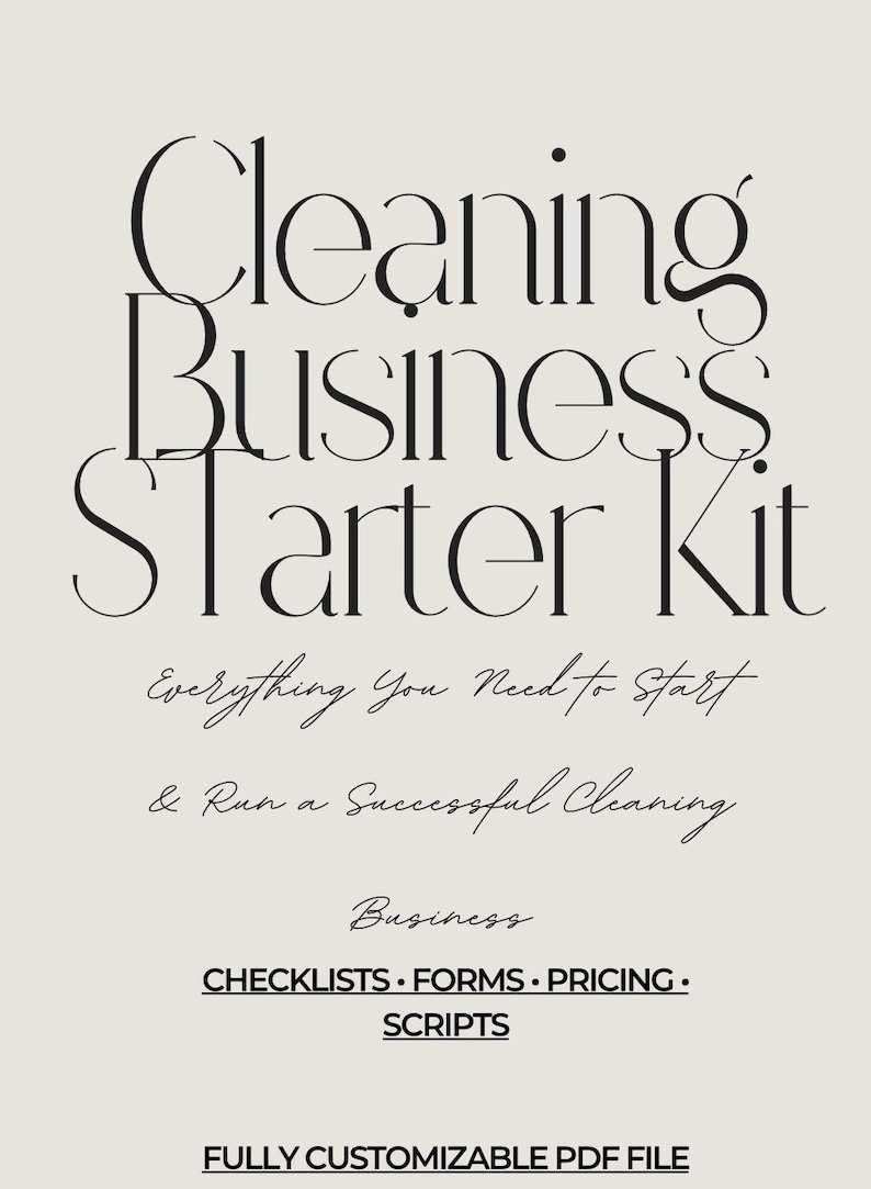 Cleaning Business Starter Kit | Editable Canva Templates | Digital ...