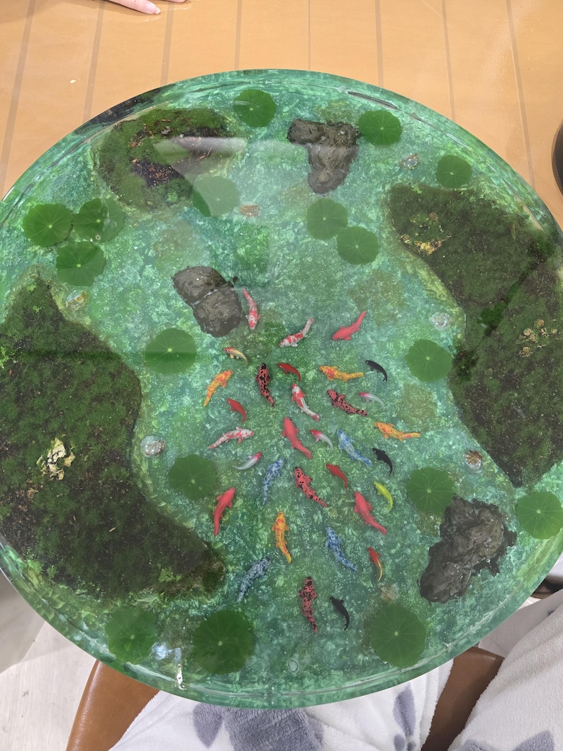 Pond Table Epoxy Resin Koi Pond End Table - Etsy