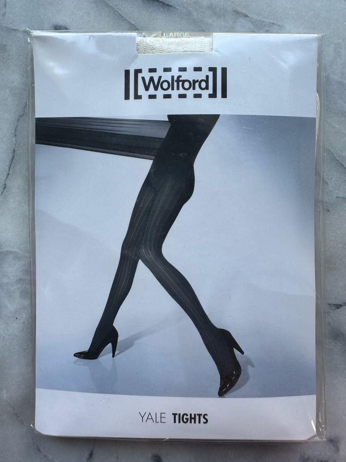 Collant Fantaisie Wolford LOVE LETTER Noir Et Blanc - Taille XS 20 Deniers - Neuf Avec étiquettes Autriche