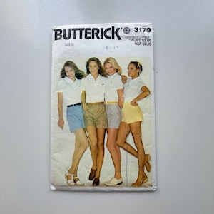 1980s Butterick 3179 Sewing Pattern - Misses Shorts (Size 12) - Uncut and Factory Folded