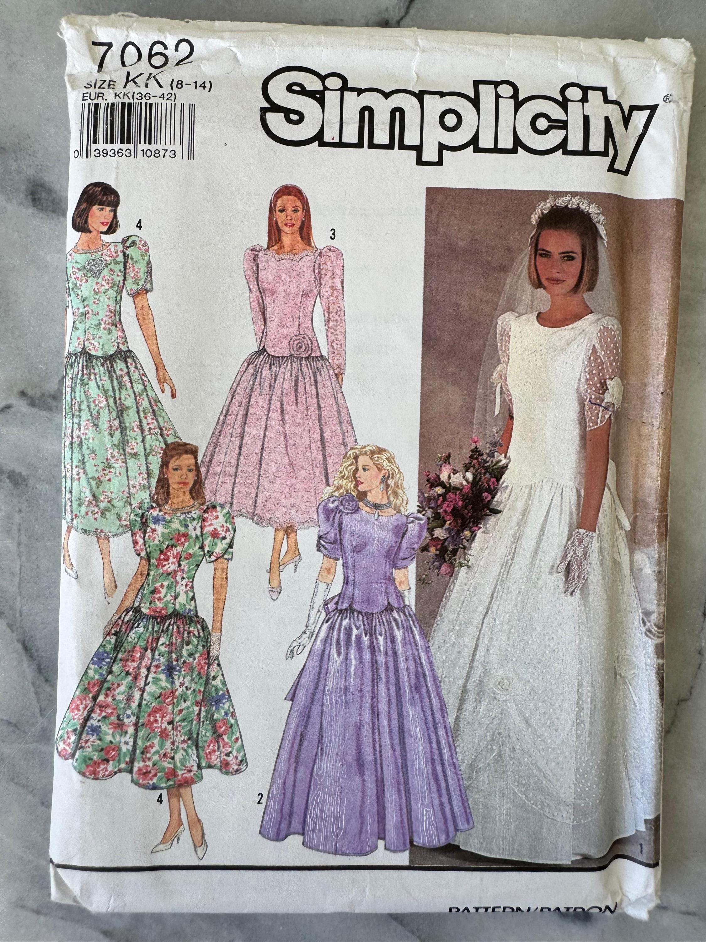 90's style bridesmaid dresses V-waistline 90S Wedding Dress  daisystyledress