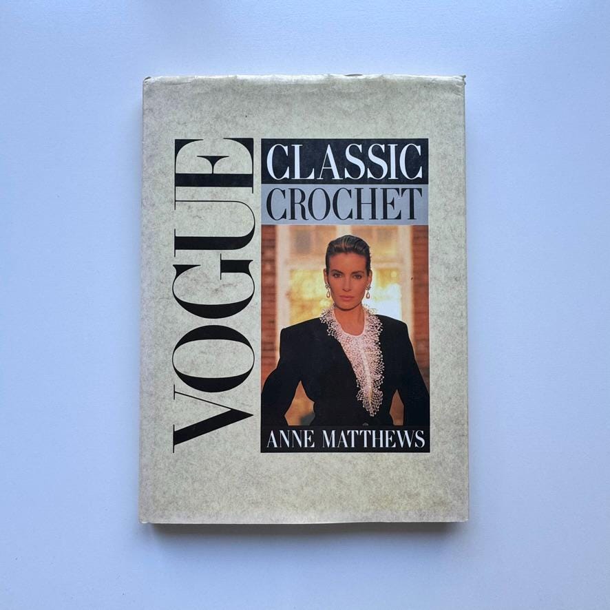 1989 Vogue Classic Crochet by Anne Matthews - Craft Book - Etsy