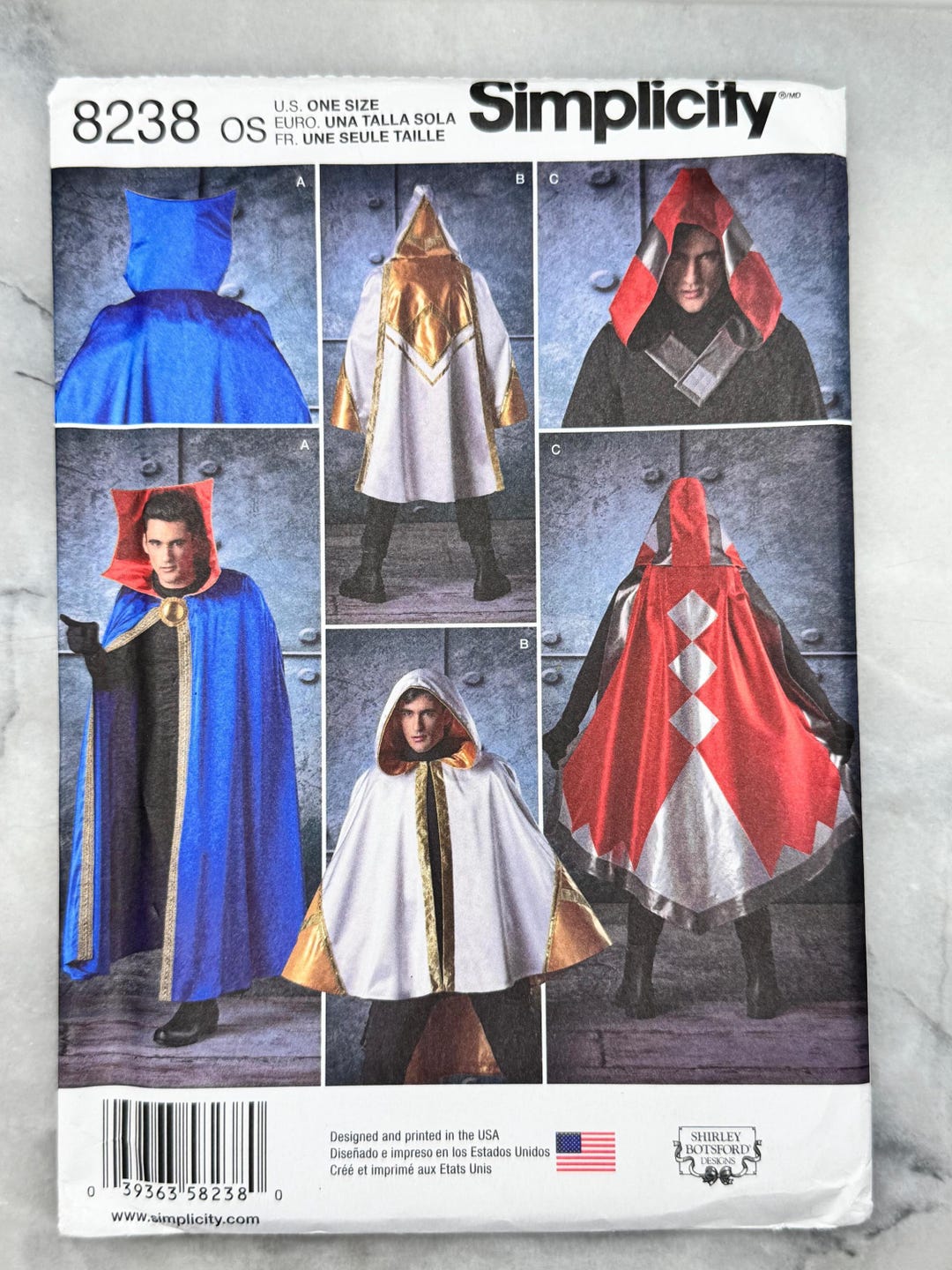 2017 Simplicity 8238 Sewing Pattern - Adults' Costume Capes (one Size ...