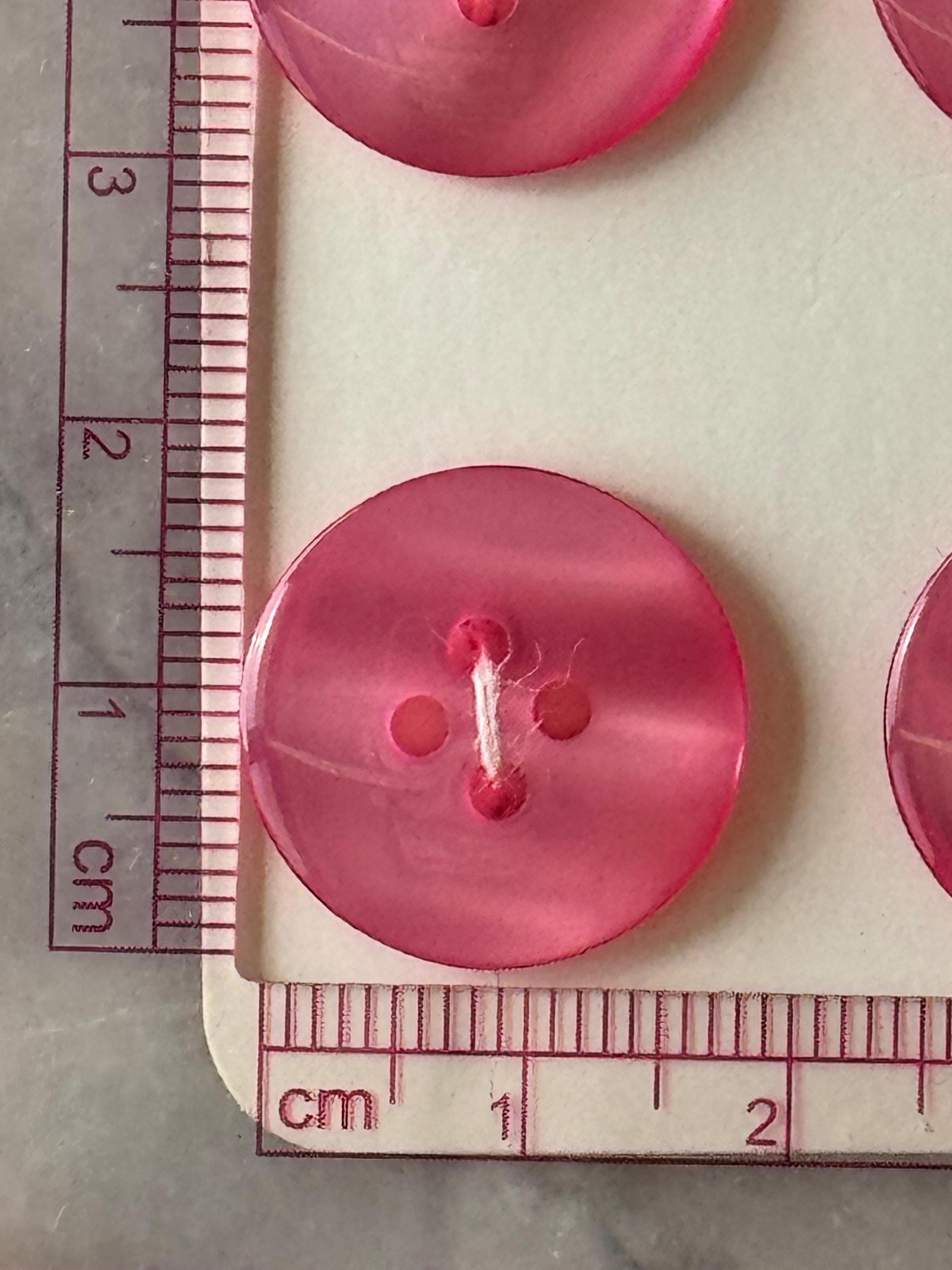 Vintage Beutron Pink Translucent Buttons Set of 4 - 2cm- New and ...