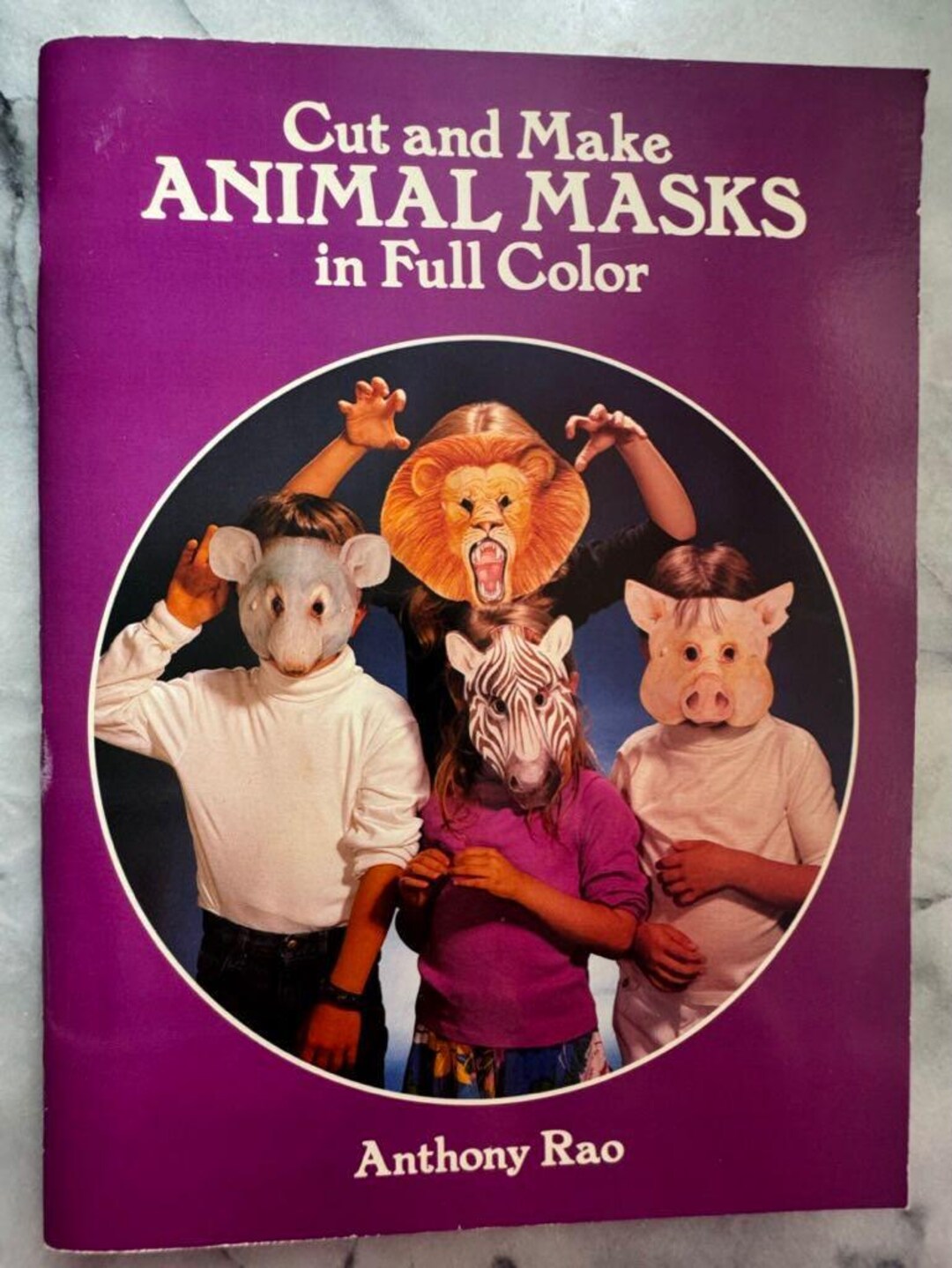 1986 Cut and Make Animal Masks Book – 15 Full Color Paper Masks by ...