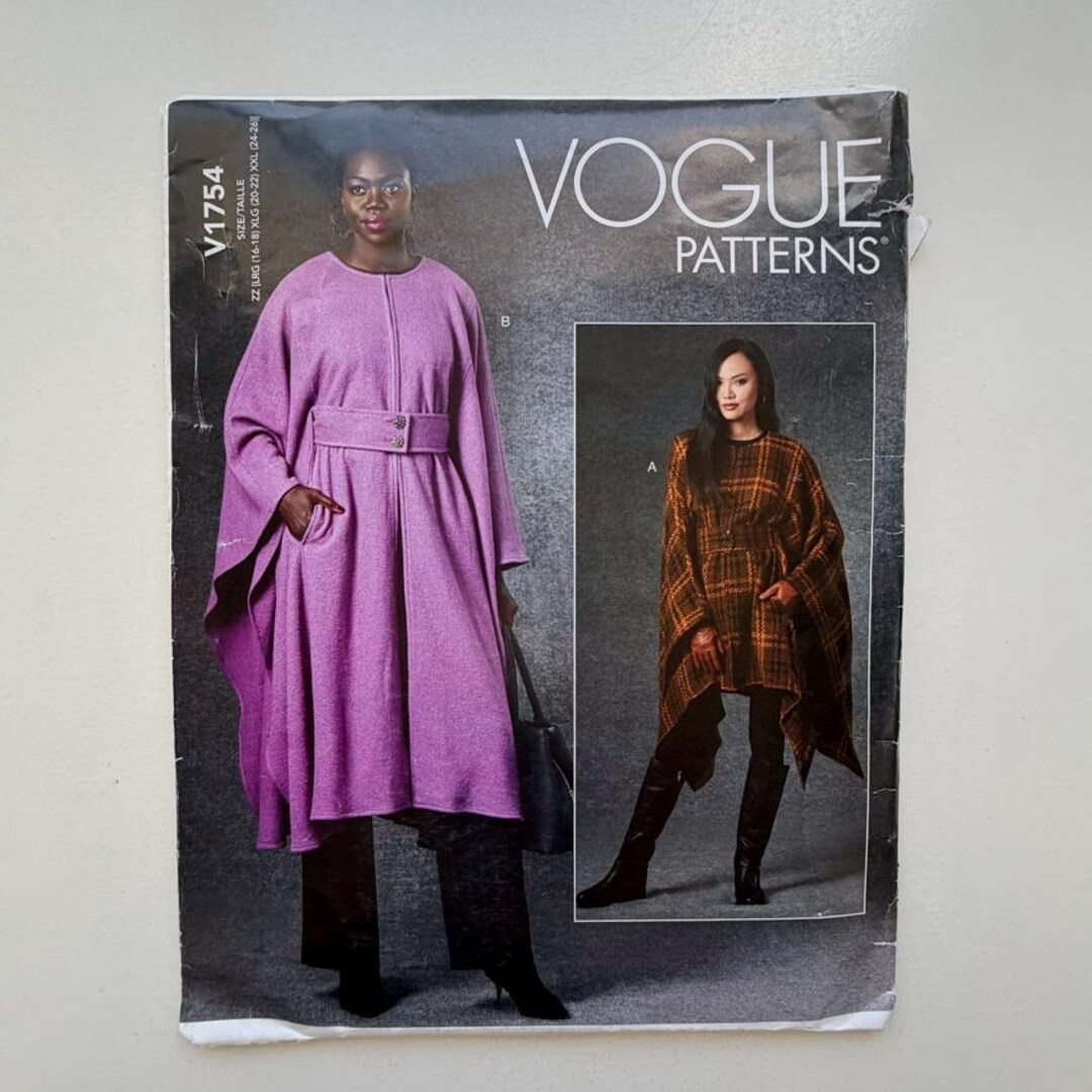 2020 Vogue V1754 Sewing Pattern – Misses’ Cape (sizes XS–XXL) – Uncut ...