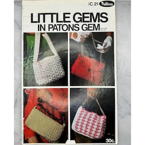 1960-1970-talet Little Gems in Patons Gem Knitting Cotton - Bok C.21 - Vintage Stickbok