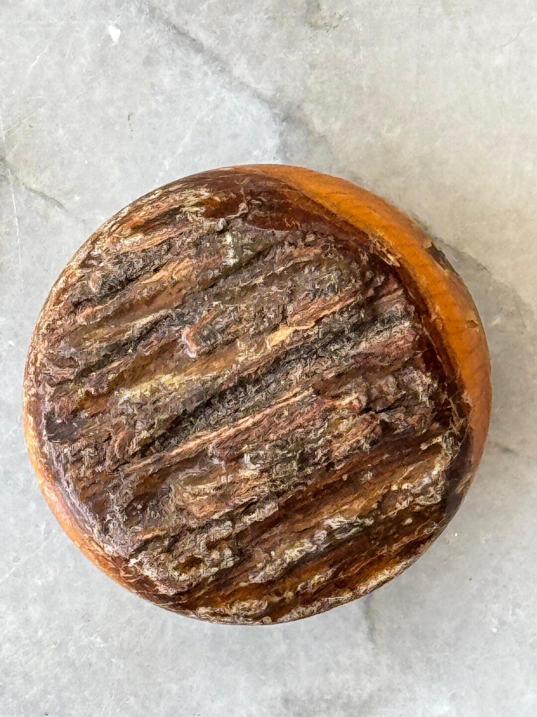 Vintage Wooden Bark Buttons - Set of 3 Large (3.1 Cm / 1.22