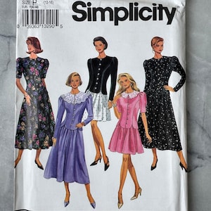 May include: A vintage Simplicity sewing pattern, featuring illustrations of various dresses and suits. The pattern number is 8116, with sizing information in both US and European measurements. The cover displays the Simplicity logo and the words "PATTERN/PATRON".