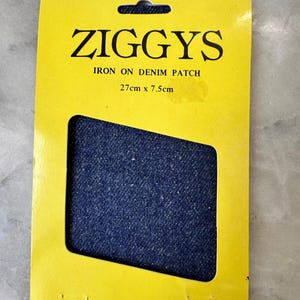 1980s Vintage Ziggys Iron-On Denim Patch - 27 cm x 7.5 cm (10.6 in x 3 in)
