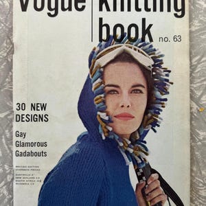 1960s Vogue Knitting Book No. 63 – British Edition – 30 New Designs – Vintage Knitting Magazine
