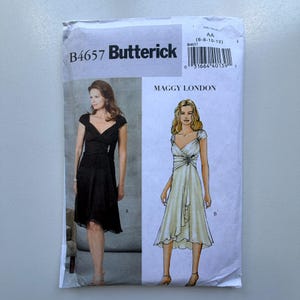 2005 Butterick B4657 Schnittmuster - Maggy London Wickelkleider (Größen 6–12) - Ungeschnitten und fabrik gefaltet