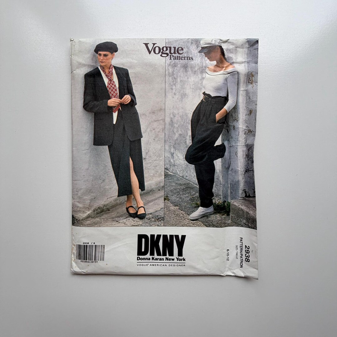1998 Vogue 2938 Sewing Pattern – Donna Karan New York - Misses’ Jacket ...