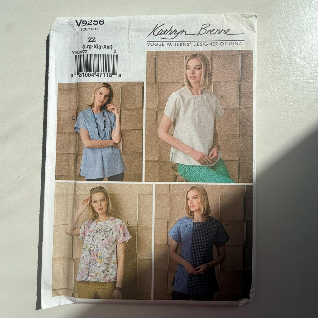 2017 Vogue V9256 Sewing Pattern – Kathryn Brenne Tops (sizes 4–26 ...